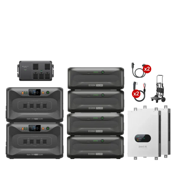 MP-2*Apex 300+4*B300K+Hub A1+2*SolarX 4K +Foldable Trolley-3785